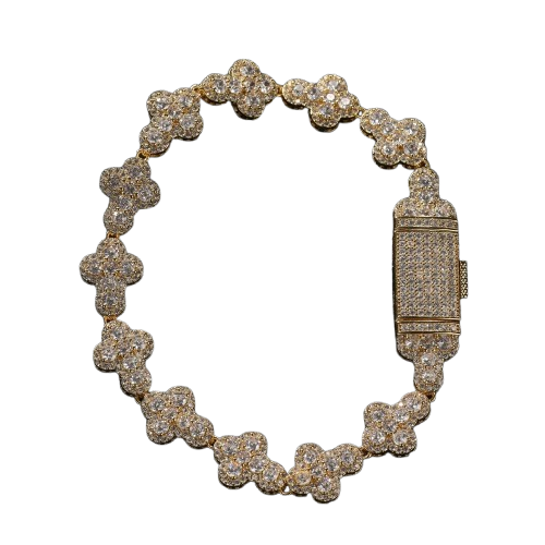 Puffed Cross Bracelet